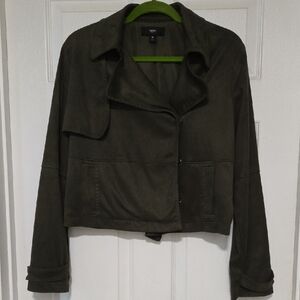 Dark Olive Trench Style Jacket